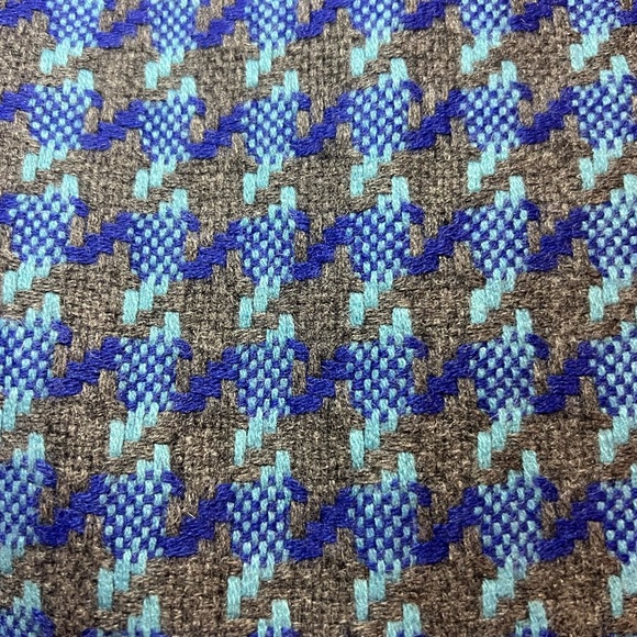 Talbots Blue and Brown Houndstooth Pencil Skirt - Picture 4 of 5